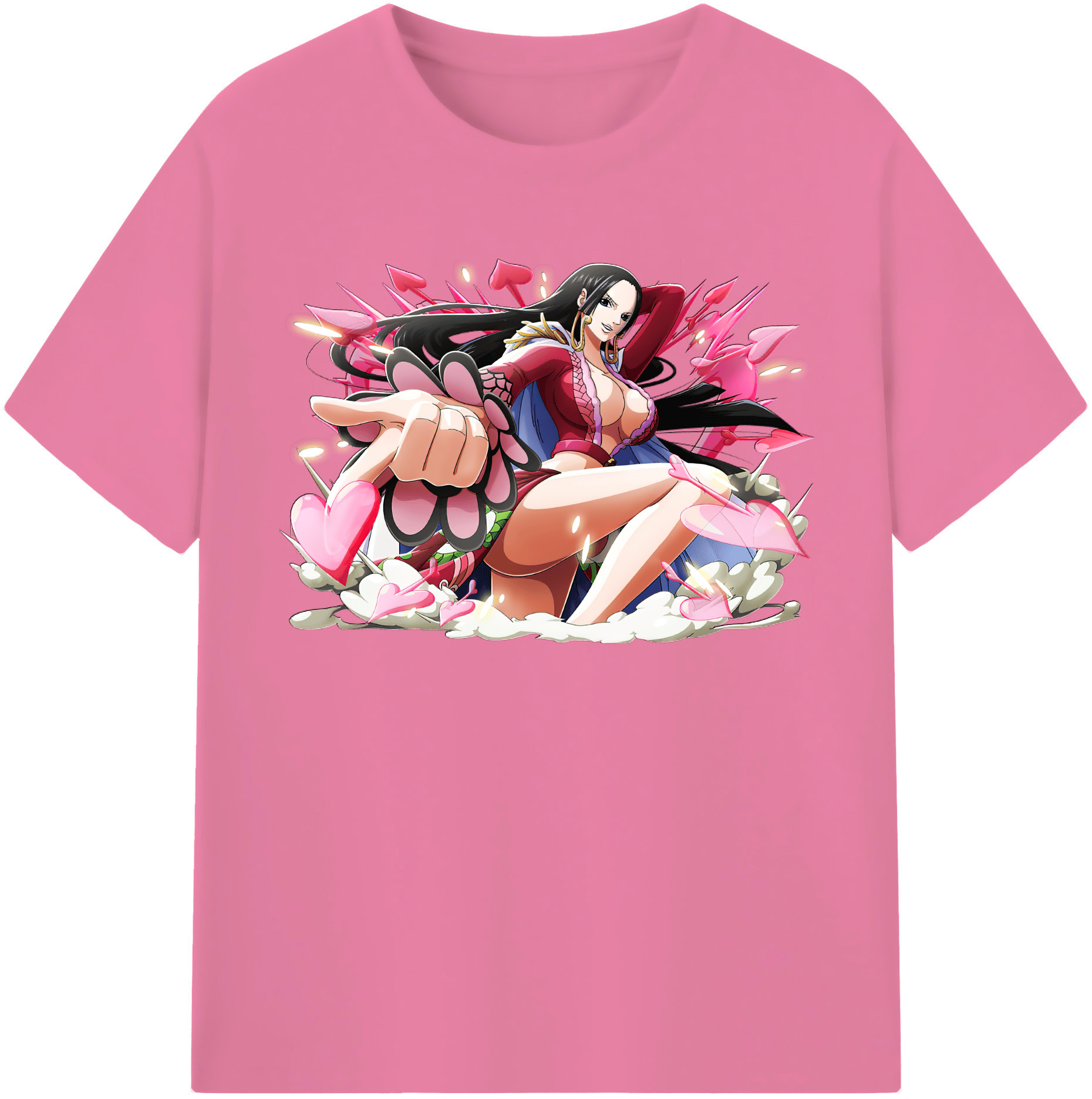 ワンピース ボア・ハンコック ONE PIECE Boa·Hancock 綿100％半袖Tシャツ（フロントプリント）